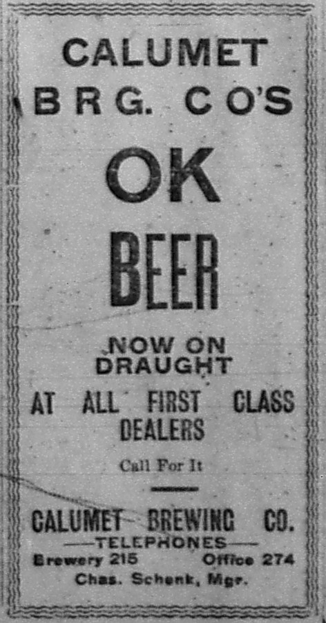 Newspaper ad - <i>The Copper Country Evening News</i>, 08 Feb 1907